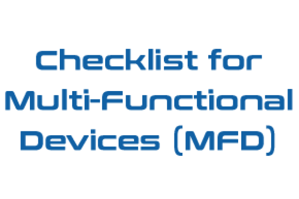 Checklist for Multi-Functional Devices (MFD)